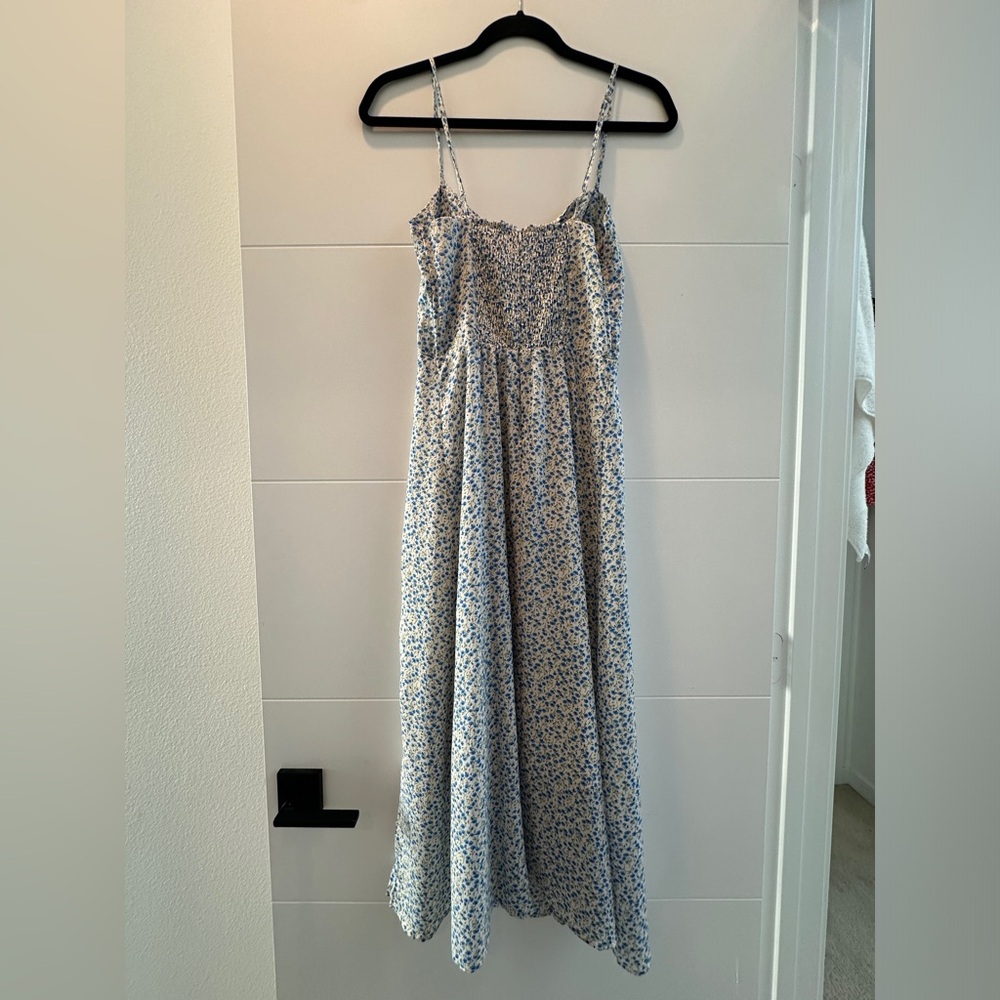 ON YOU Blue & White Floral Cutout Midi Dress | Size S - Picture 10 of 13